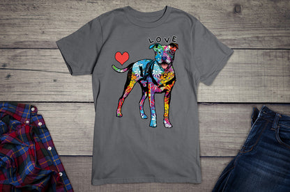 Neon Love Pitbull Dog Breed T-shirt