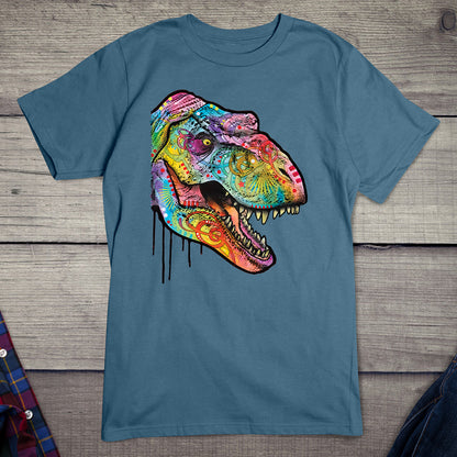 Neon Pyschedelic T-Rex T-shirt