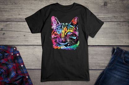 Neon Thoughtful Cat T-shirt