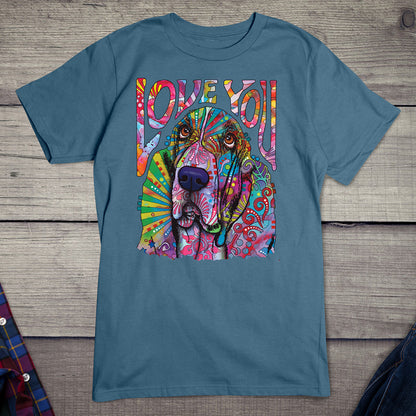 Neon Love You Basset T-shirt