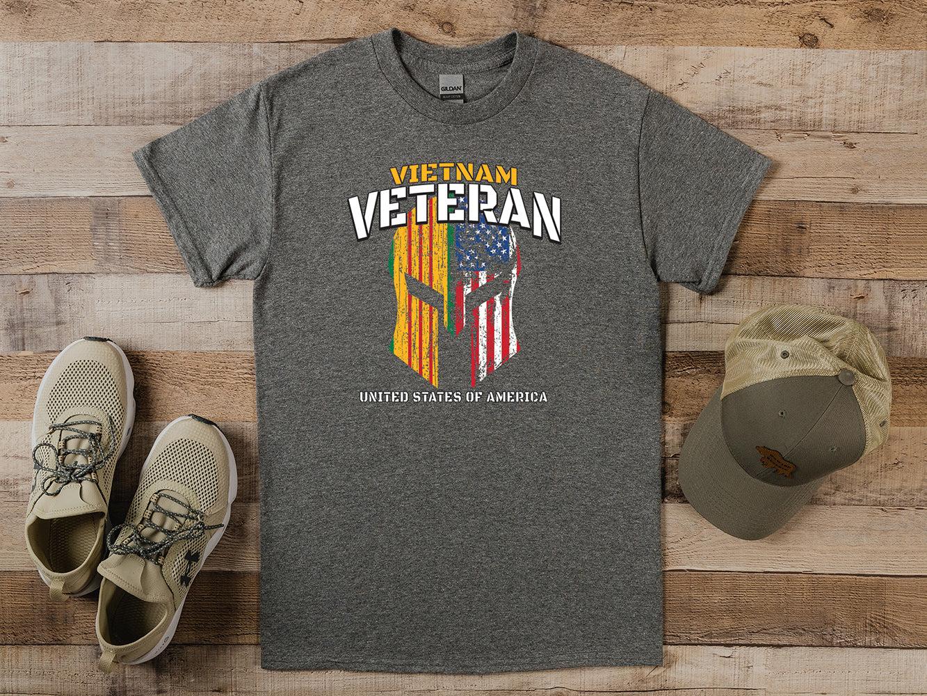 Vietnam Veteran Helmet T-shirt