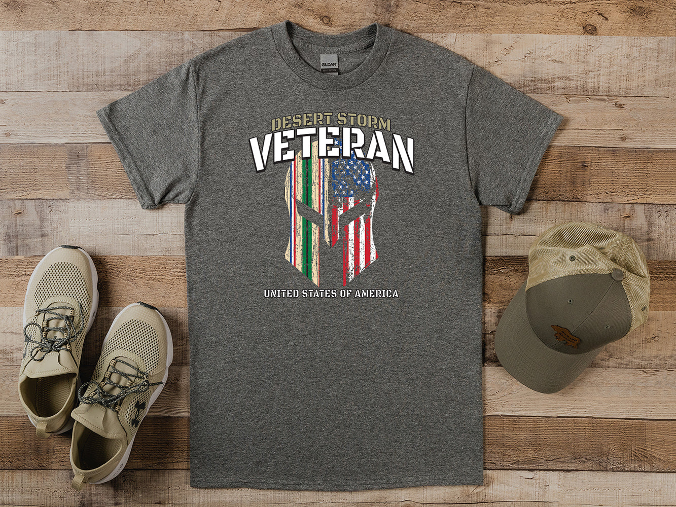 Desert Storm Veteran Helmet T-shirt