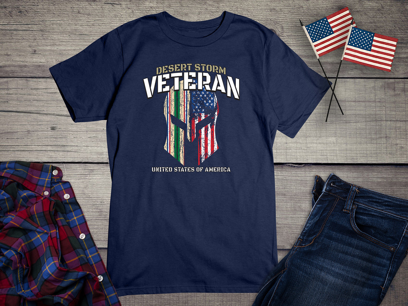 Desert Storm Veteran Helmet T-shirt