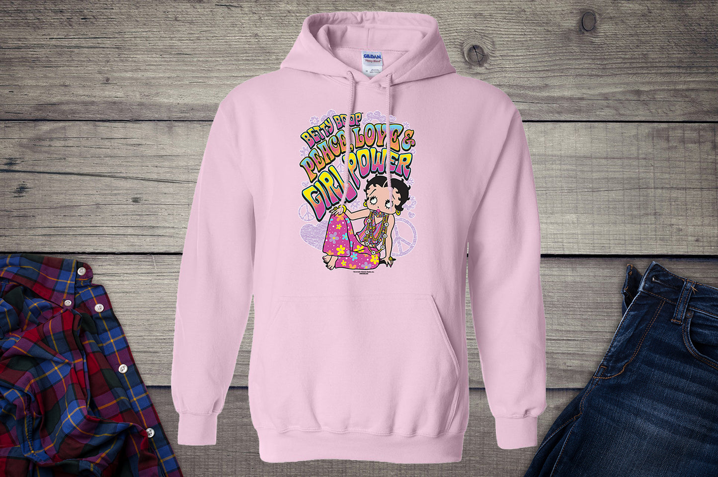 Betty Boop Peace Love, Betty Boop Hooded Sweatshirt