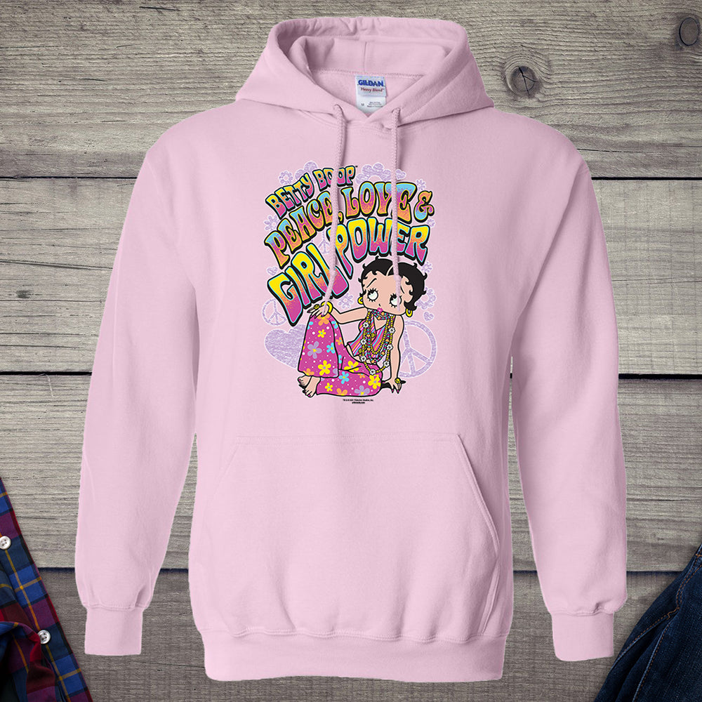 Betty Boop Peace Love, Betty Boop Hooded Sweatshirt