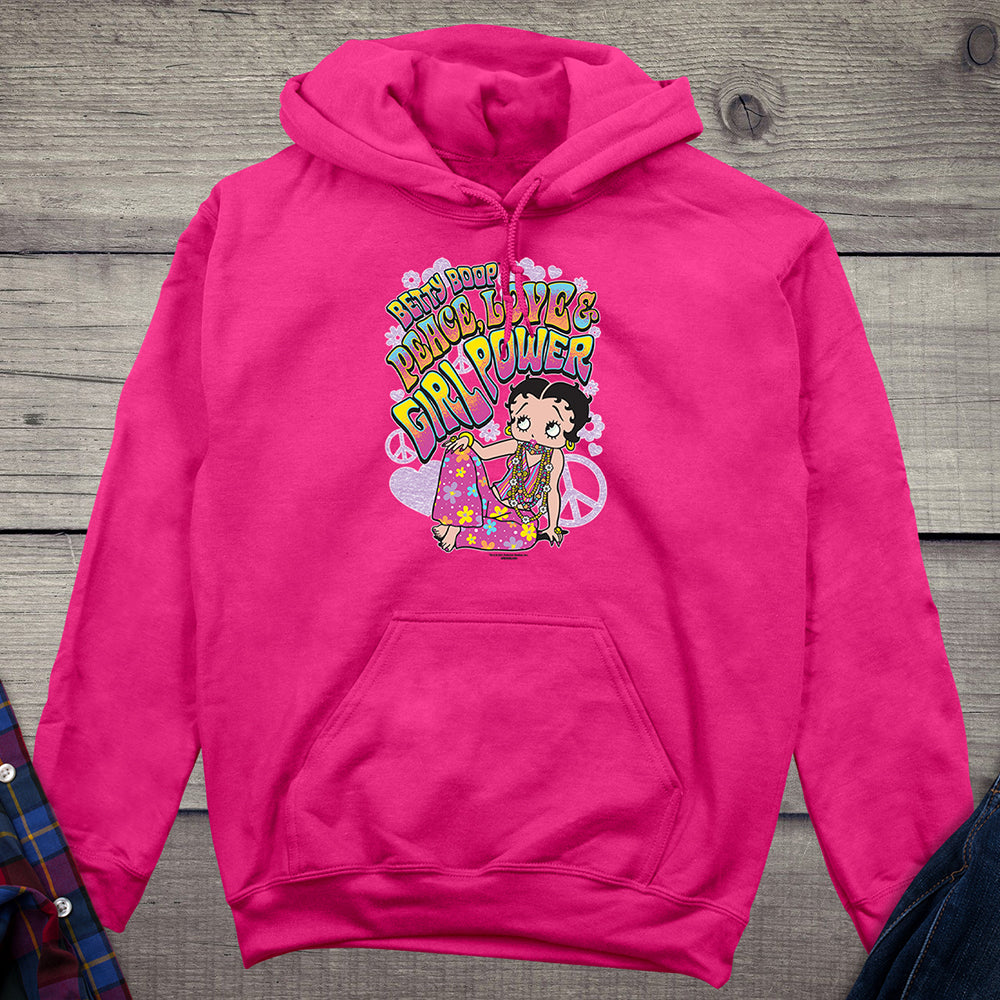 Betty Boop Peace Love, Betty Boop Hooded Sweatshirt