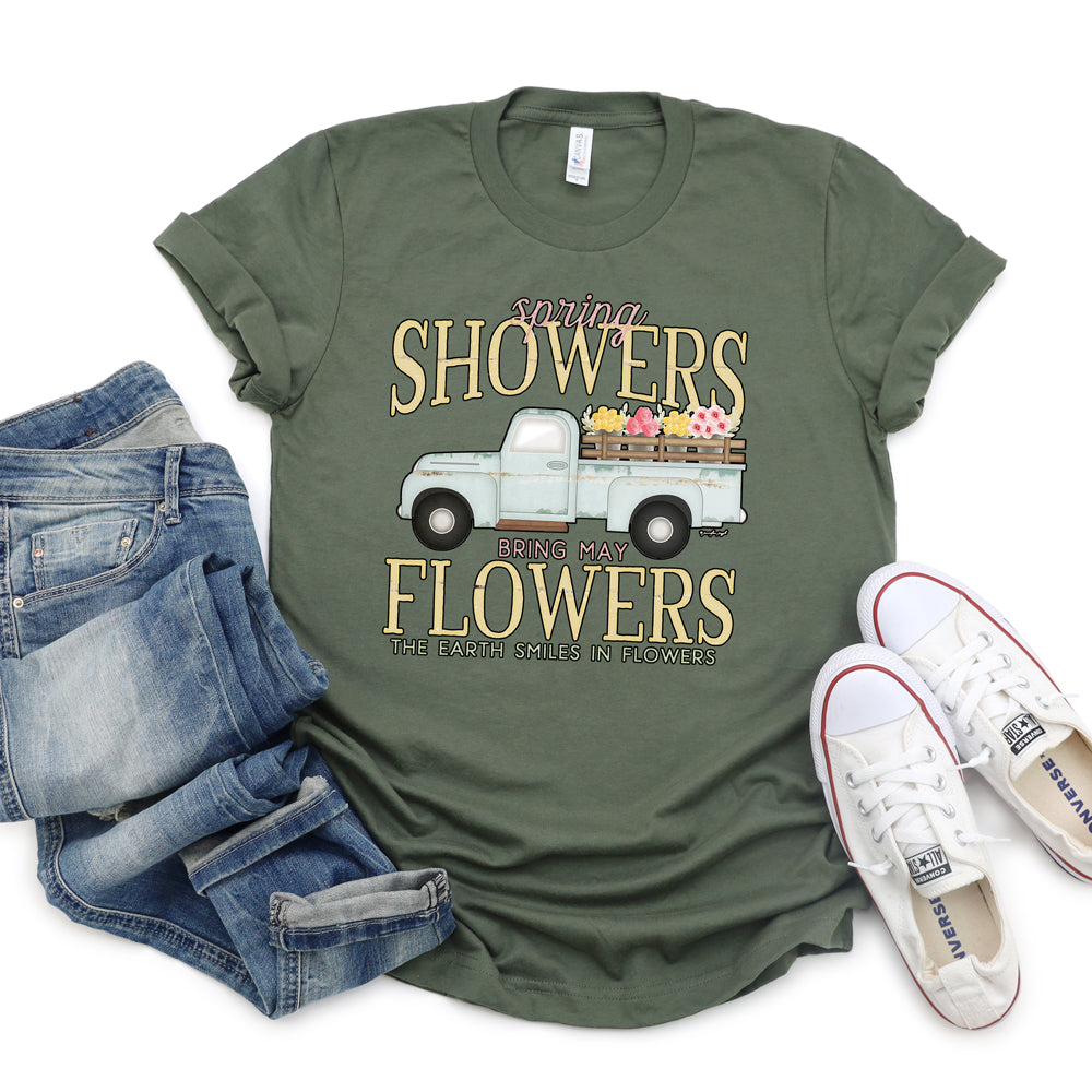 Spring Flowers Truck T-Shirt