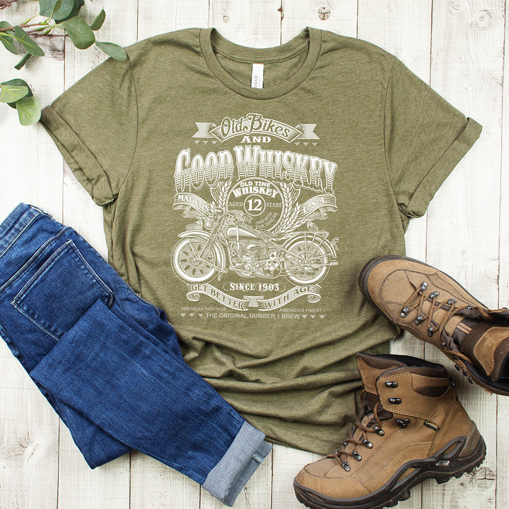 Motorcycle T-shirt, Good Whiskey