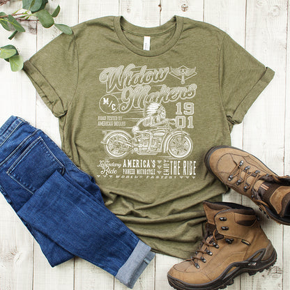 Motorcycle T-shirt, Widow Makers 1901