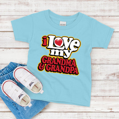 Kids T-shirt, I Love My Grandma and Grandpa Tee