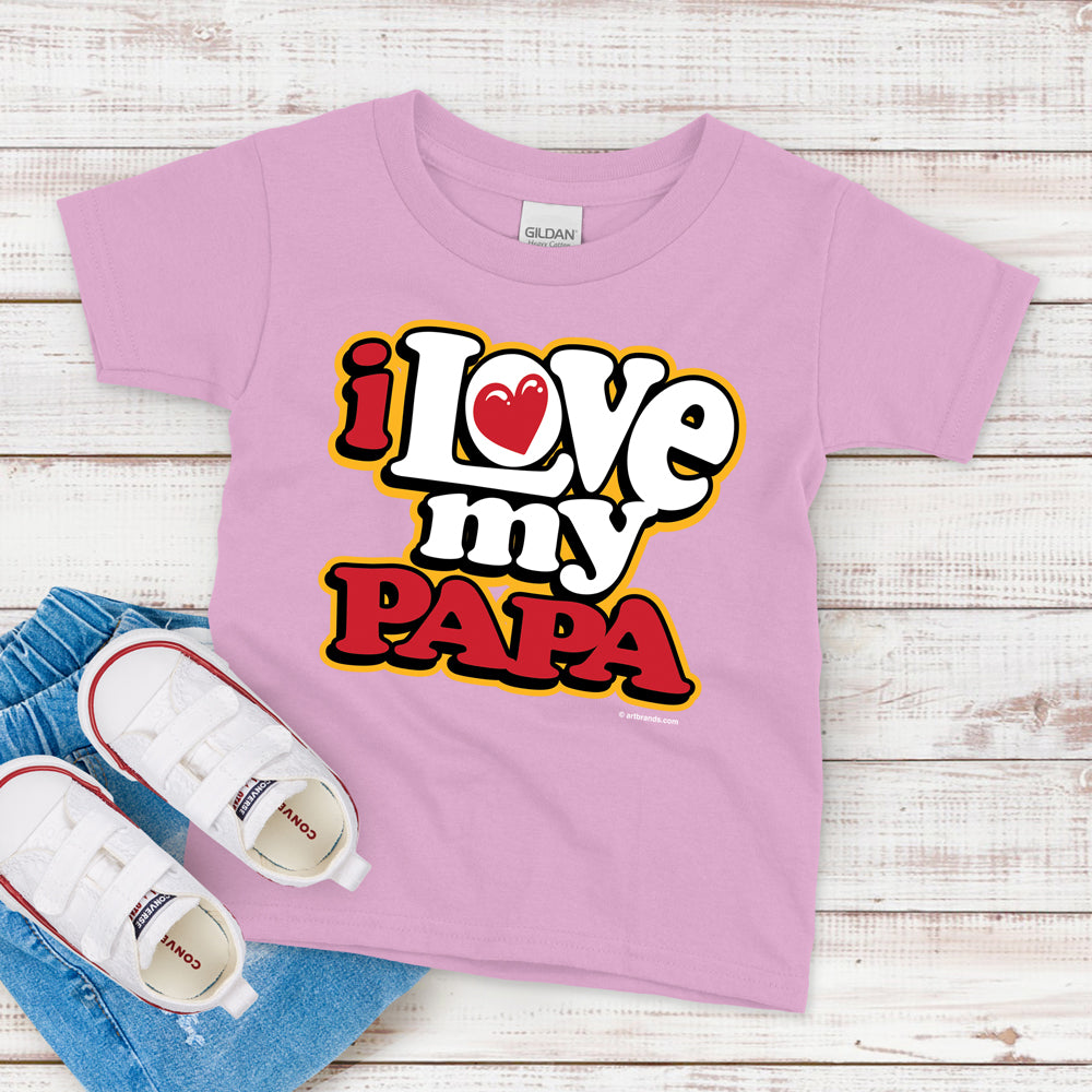 Kids T-Shirt, I Love My Papa