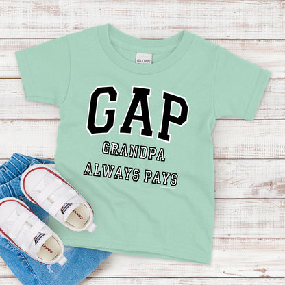 Kids T-Shirt, Grandpa Always Pays