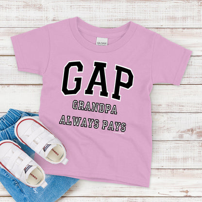 Kids T-Shirt, Grandpa Always Pays