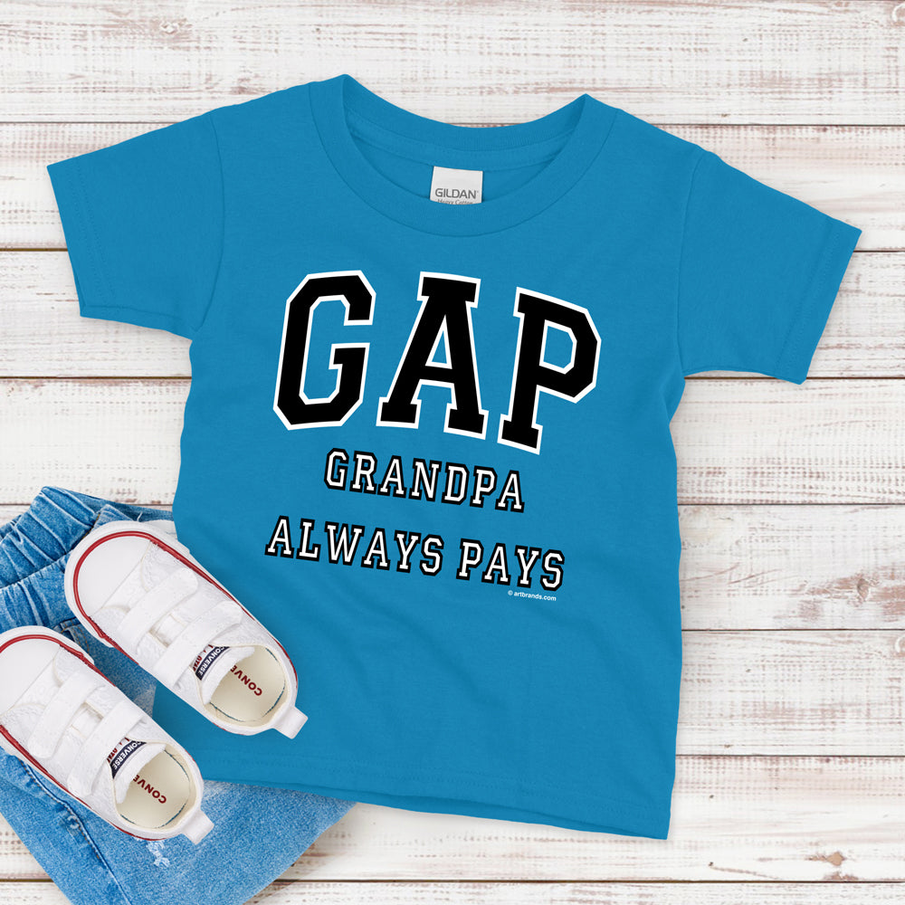 Kids T-Shirt, Grandpa Always Pays