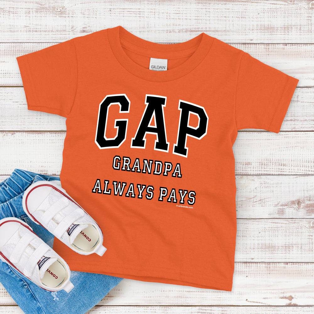 Kids T-Shirt, Grandpa Always Pays