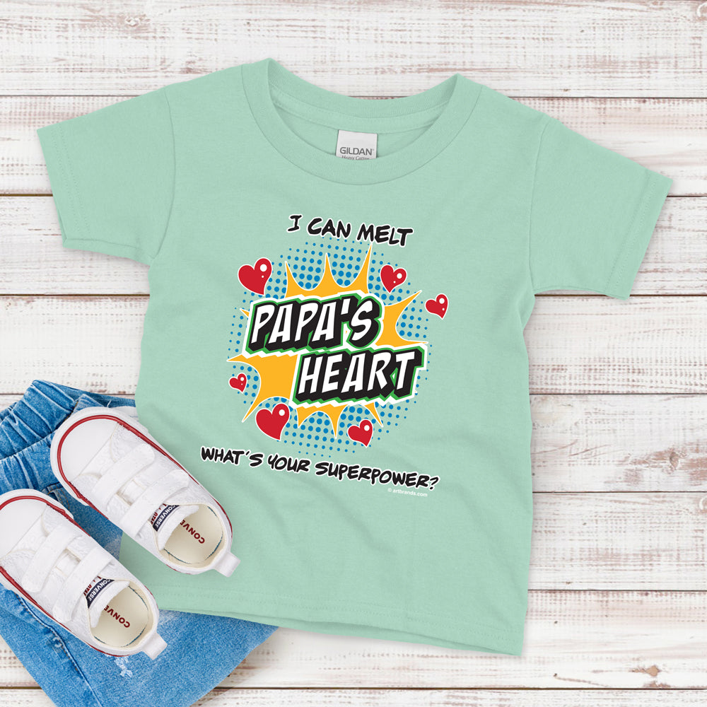 Kids T-Shirt, Melt Papa's Heart