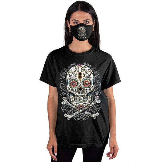 Floral Skull T-SHIRT SET - Cover Your Face [NEED SKU]
