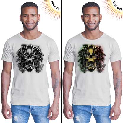 Adult Unisex Rasta Skull Solar Tee