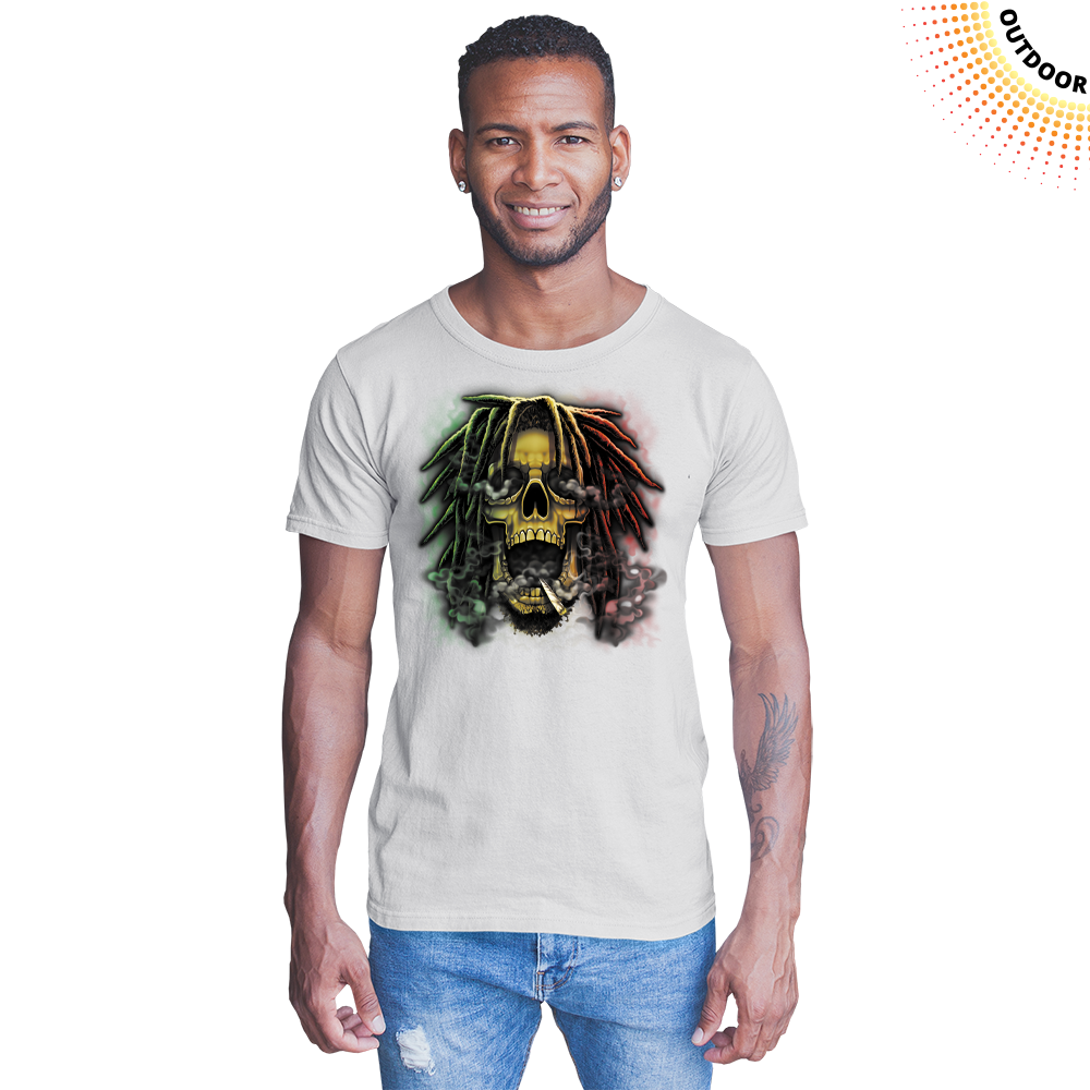 Adult Unisex Rasta Skull Solar Tee