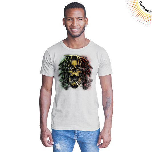 Adult Unisex Rasta Skull Solar Tee