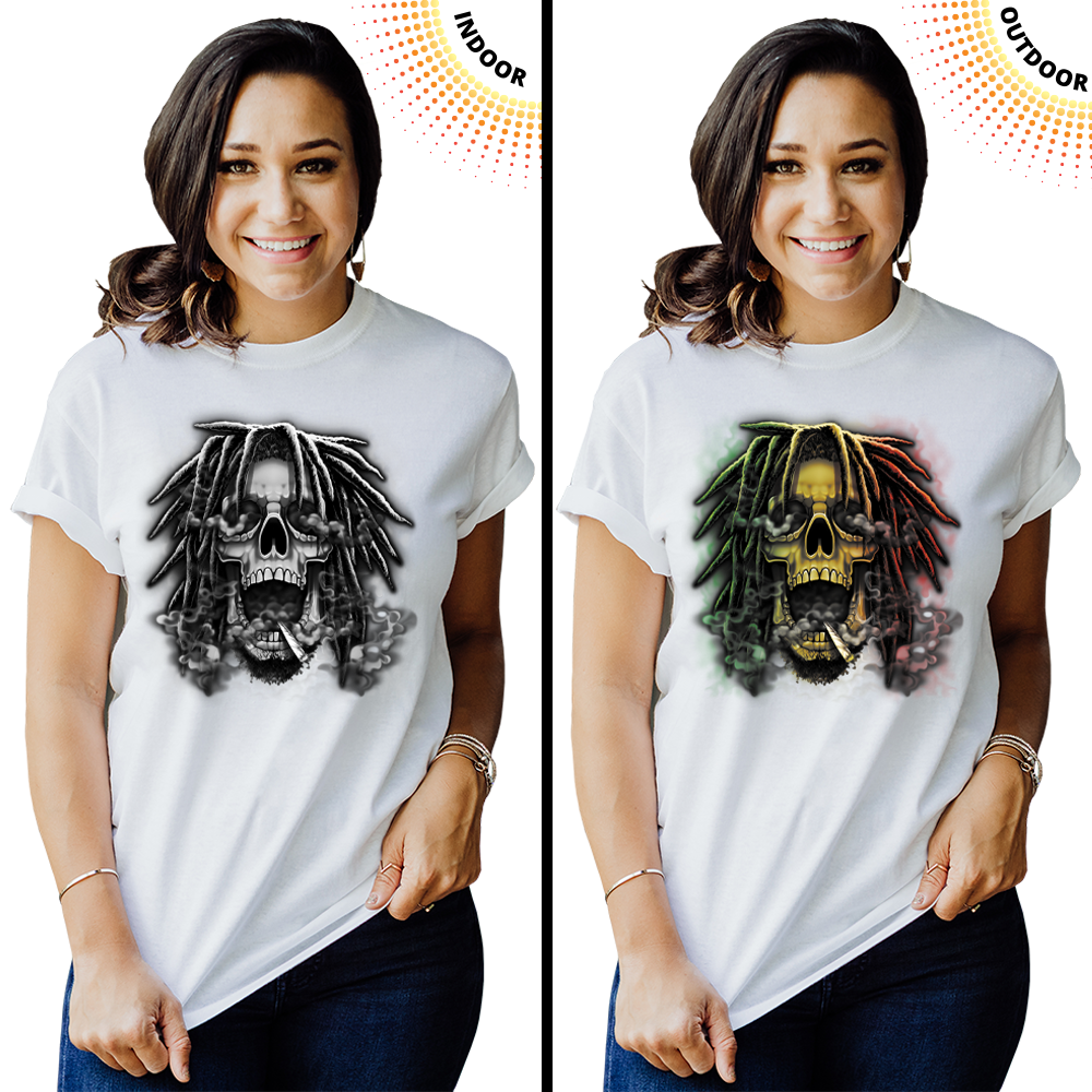 Adult Unisex Rasta Skull Solar Tee