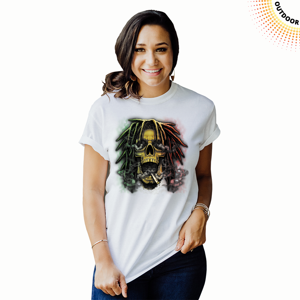 Adult Unisex Rasta Skull Solar Tee