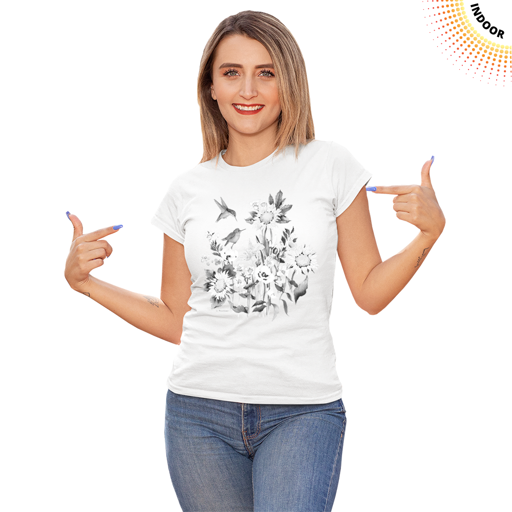 Women's Sunflowers & Hummers Solar Tee