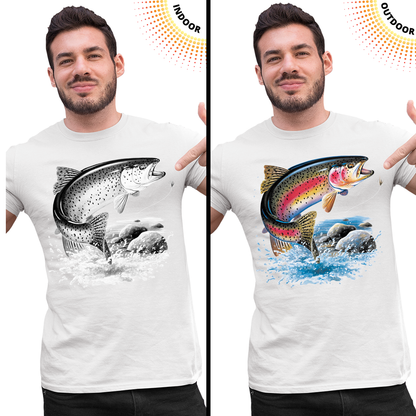 Adult Unisex Rainbow Trout Solar Tee