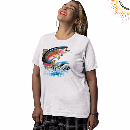 Adult Unisex Rainbow Trout Solar Tee