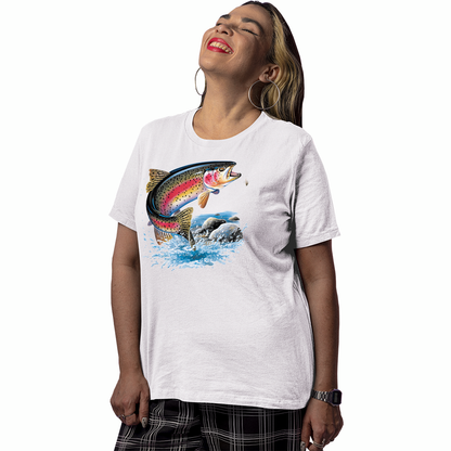 Adult Unisex Rainbow Trout Solar Tee