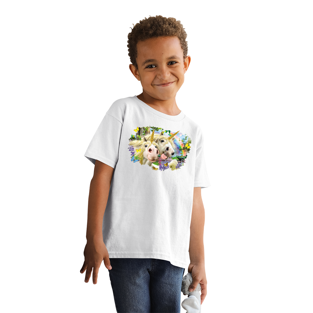 Kid's Selfie Unicorn Solar Tee