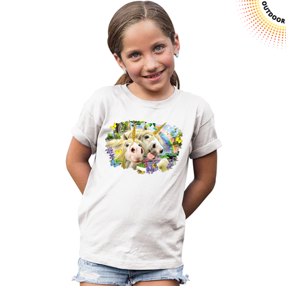 Kid's Selfie Unicorn Solar Tee