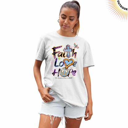 Adult Unisex Faith Love Hope Solar Tee