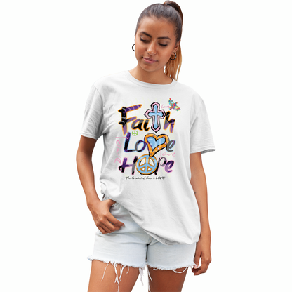 Adult Unisex Faith Love Hope Solar Tee