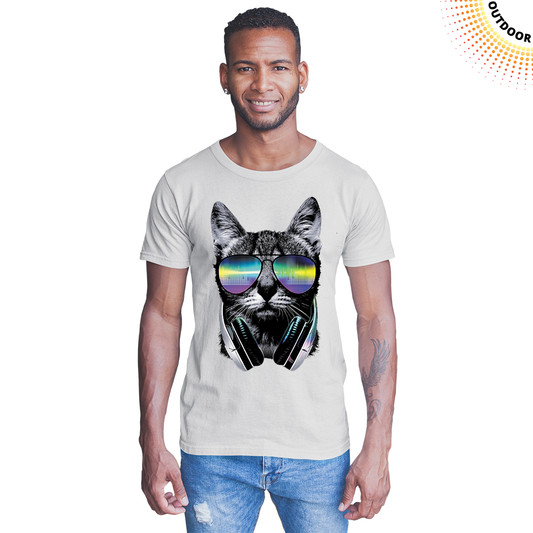 Adult Unisex DJ Cat Solar Tee