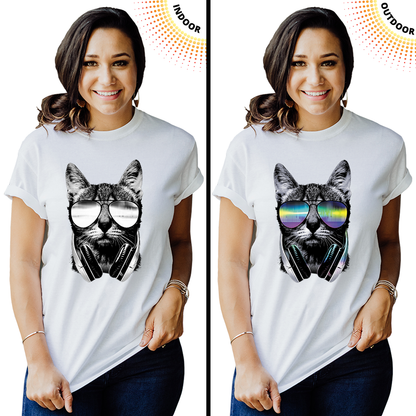 Adult Unisex DJ Cat Solar Tee