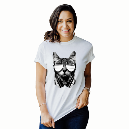 Adult Unisex DJ Cat Solar Tee