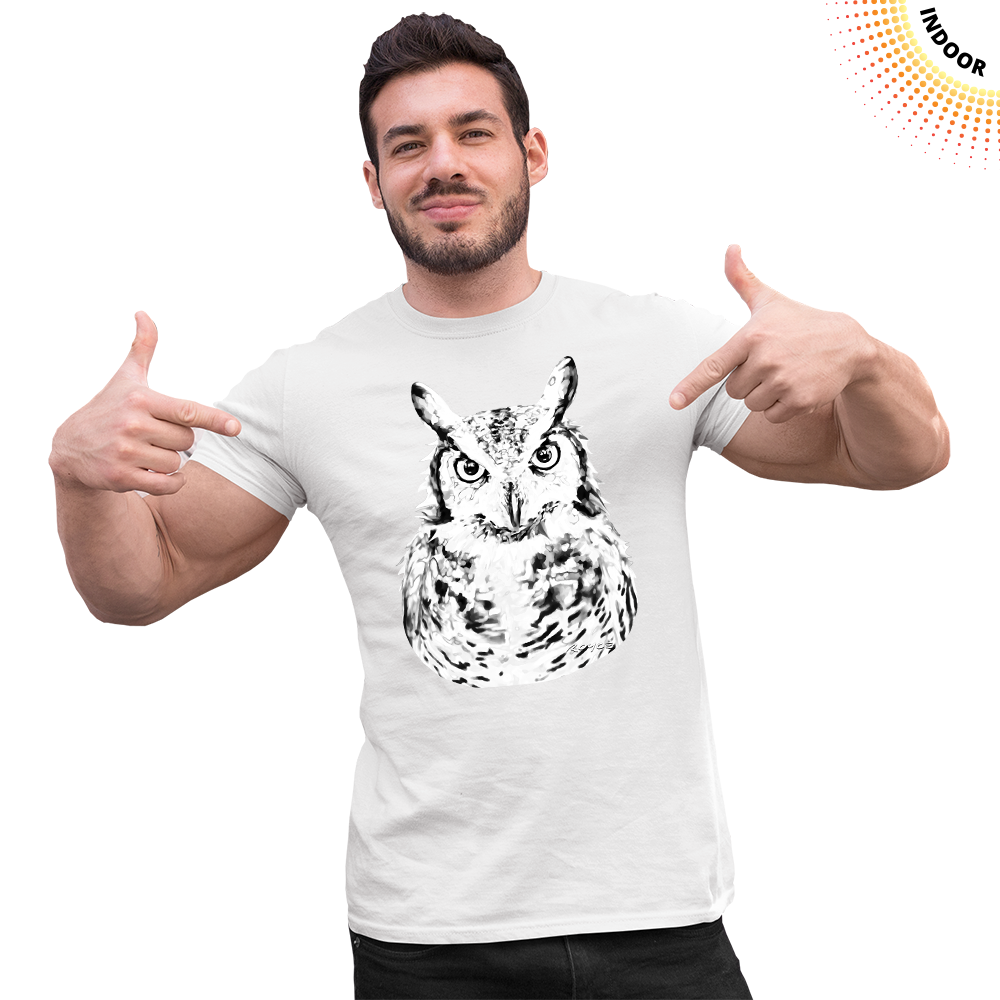 Adult Unisex Great Horned Owl Solar Tee