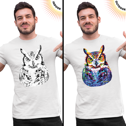 Adult Unisex Great Horned Owl Solar Tee