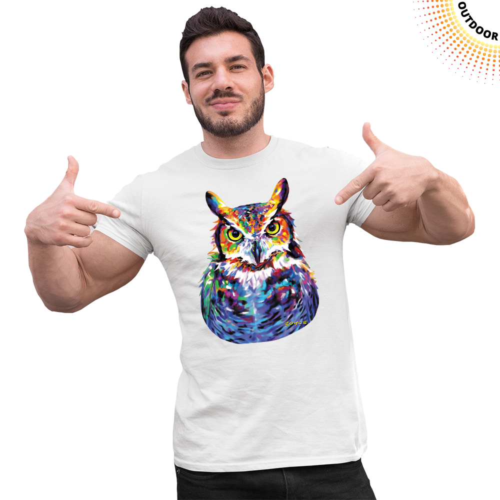 Adult Unisex Great Horned Owl Solar Tee