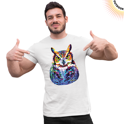 Adult Unisex Great Horned Owl Solar Tee