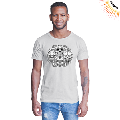 Adult Unisex Sugar Skulls Floral Solar Tee