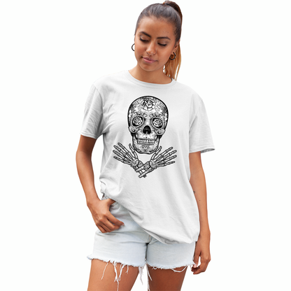 Adult Unisex Sugar Skulls Hands Solar Tee