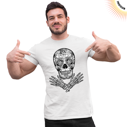 Adult Unisex Sugar Skulls Hands Solar Tee