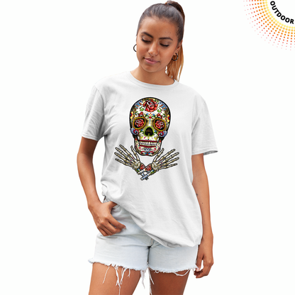 Adult Unisex Sugar Skulls Hands Solar Tee