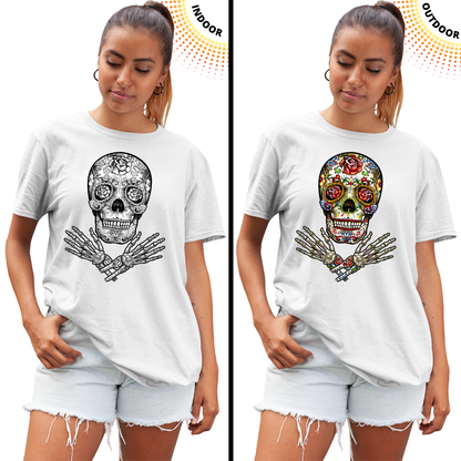 Adult Unisex Sugar Skulls Hands Solar Tee