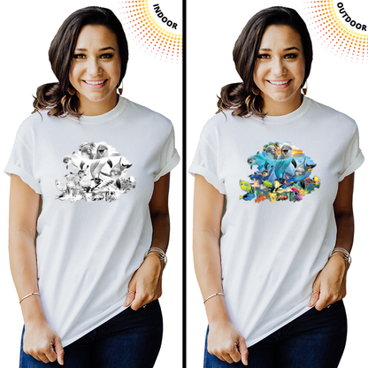 Adult Unisex Sugar Skulls Floral Solar Tee