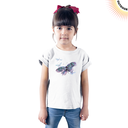 Kid's Watercolor Butterfly Solar Tee