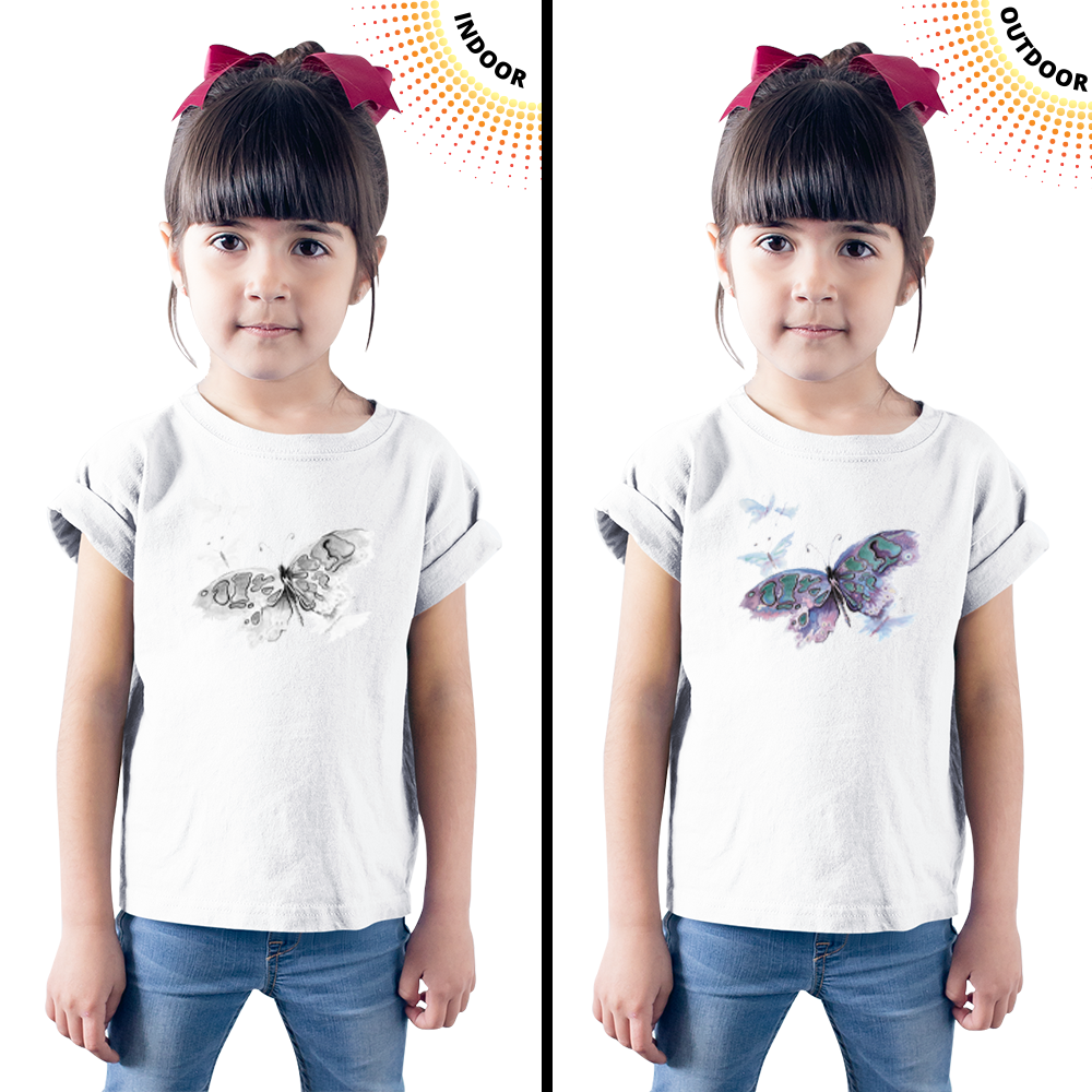 Kid's Watercolor Butterfly Solar Tee