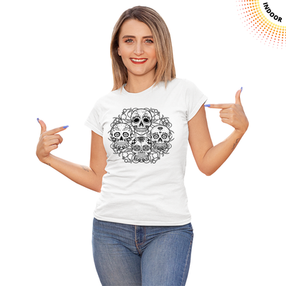 Women's Sugar Skulls Floral Solar Tee